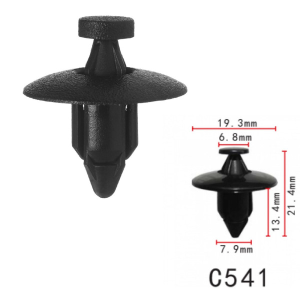 Клипса распорные Honda, Nissan, Toyota. 010, 5145448010, 91545-SE0-0030-W (C541)