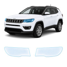 Антигравійна захисна бронеплівка за лекалами для Jeep Compass MP 2017-2020 - оптика (фари та ПТФ)