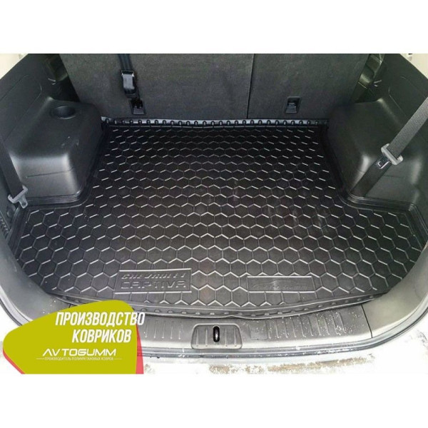 Автомобільний килимок в багажник Chevrolet Captiva 06-/12- 7 місць / Гумо - пластик