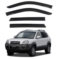 Дефлектори вікон вітровики Hyundai Tucson (JM) 2004-2010 Скотч 3M Voron Glass
