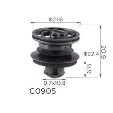 Клипса крепления обшивки дверей VW AUDI SEAT SKODA PORSCHE (3B0868243 15681) (C0905)