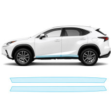 Антигравійна захисна бронеплівка за лекалами для Lexus NX AZ10 facelift 2018-2021 - нижня зона кузова пороги