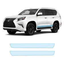Антигравийная защитная бронепленка по лекалам для Lexus GX J150 facelift 2 2020-2023 - нижняя зона кузова пороги