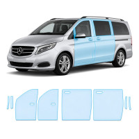 Антигравійна захисна бронеплівка за лекалами для Mercedes-Benz Vito/V-Class W447 2014-2019 - зони дверей і стійки вікон