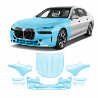 Антигравійна захисна бронеплівка за лекалами для BMW 7 Series G70 2022- передня частина авто (капот бампер фари крила)