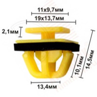 Кліпса кріплення молдингу HYUNDAI KIA NISSAN SUZUKI TOYOTA CHRYSLER (87758-35000 8775835000) C0969