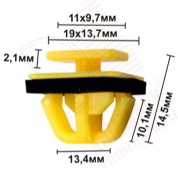 Кліпса кріплення молдингу HYUNDAI KIA NISSAN SUZUKI TOYOTA CHRYSLER (87758-35000 8775835000) C0969