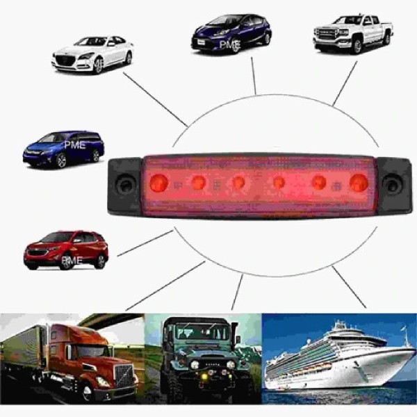 Габарит LED прямокутний 100х10 мм 12/24V Led 6 діодів 5 шт (201306)