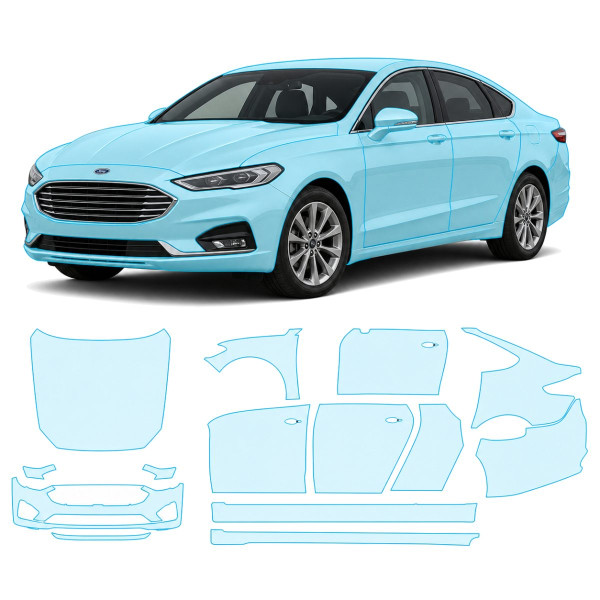Антигравійна захисна бронеплівка за лекалами для Ford Mondeo V facelift 2019-2022 - повний кузов