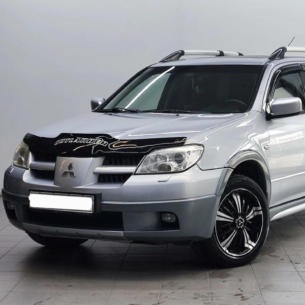 Дефлектор капоту мухобійка для Mitsubishi Outlander 2001-2007 Євро Кріплення (Vip Tuning)