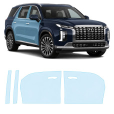 Антигравійна захисна бронеплівка за лекалами для Hyundai Palisade I facelift 2023- зони дверей і стійки вікон