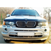 Дефлектор капота (мухобойка) BMW Х5 (Е53) 2000 - 2004 /с облиц.радиат без выреза под знак