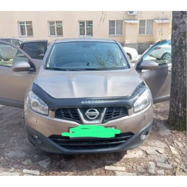 Дефлектор капоту мухобійка для Nissan Qashqa 2009-2014 Рестайлінг (Vip Tuning) NS34