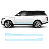 Антигравійна захисна бронеплівка за лекалами для Land Rover Range Rover L405 2012-2017 - нижня зона кузова пороги