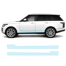Антигравийная защитная бронепленка по лекалам для Land Rover Range Rover L405 2012-2017 - нижняя зона кузова пороги