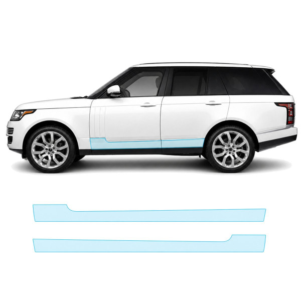 Антигравийная защитная бронепленка по лекалам для Land Rover Range Rover L405 2012-2017 - нижняя зона кузова пороги
