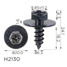 Саморез с шайбой Toyota (9015960525) (H2130)
