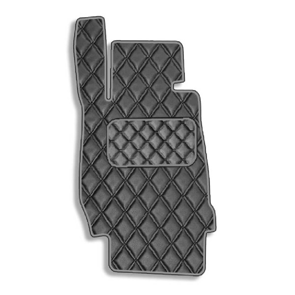 Водительский коврик для BMW 3 (F30 / F31) 2011-2019 Экокожа с подпятником 1 шт (Rombus)
