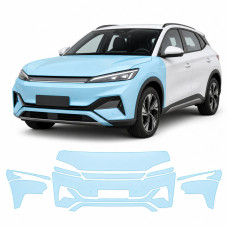 Антигравійна захисна бронеплівка за лекалами для BYD Atto 3 (Yuan Plus) I facelift 2025- передня частина авто (капот бампер крила))