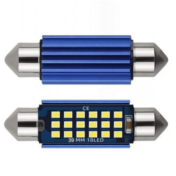 Світлодіод 12-24V Т11 39 мм SMD 15-2016 650Lm (Canbus Оманка) №116