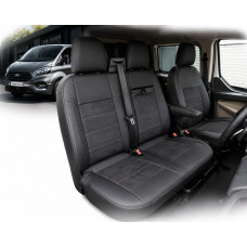Авточохли модельні MW Brothers для Ford Transit Custom (1+2) c 2012-2023 Серія Leather Style