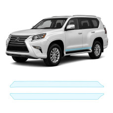 Антигравійна захисна бронеплівка за лекалами для Lexus GX J150 facelift 1 2014-2019 - нижня зона кузова пороги