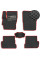Килимки у салон EVA для Mazda 3 I 2003-2009 SD/HB з підп'ятником Чорні-Червоний кант 5 шт