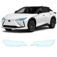 Антигравийная защитная бронепленка по лекалам для Lexus RZ I 2023- оптика (фары и ПТФ)