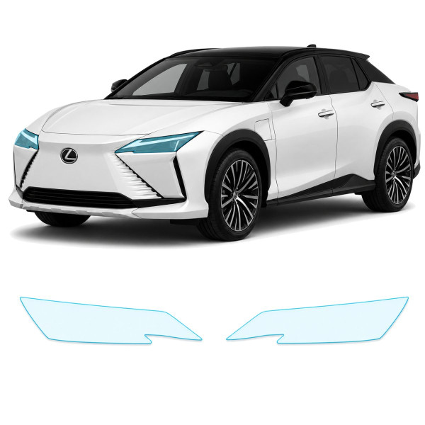 Антигравійна захисна бронеплівка за лекалами для Lexus RZ I 2023- оптика (фари та ПТФ)