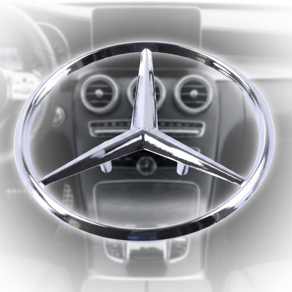 Емблема для Mercedes 104 мм / пластикова 3 пуклі