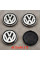 Ковпачки заглушки на литі диски Volkswagen 56/52 мм Чорні 1 шт (6CD601171)