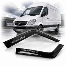 Дефлектори вікон вітровики Mercedes Sprinter 1995-2006 Двері Скотч 3M Voron Glass