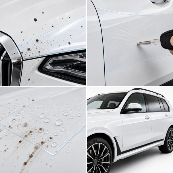 Антигравийная защитная бронепленка по лекалам для BMW X7 G07 facelift 2022- зона крышки багажника