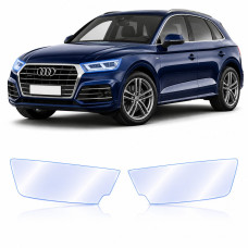 Антигравийная защитная бронепленка по лекалам для Audi Q5 FY 2017-2020 - оптика (фары и ПТФ)