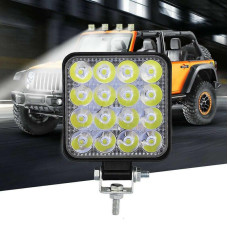 Светодиодная дополнительная LED фара 18W (1.1W*16) 10-30V 80x80x20 mm Ближний (MINI 48W)