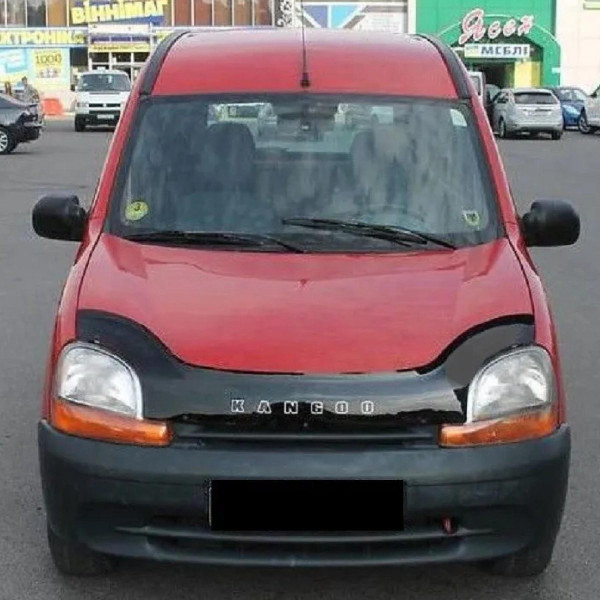 Дефлектор капота мухобойка Renault Kangoo 1997-2003 Евро Крепление (Vip Tuning)