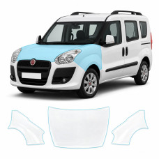 Антигравийная защитная бронепленка по лекалам для Fiat Doblo II 2010-2022 - капот и передние крылья