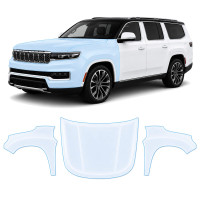 Антигравійна захисна бронеплівка за лекалами для Jeep Grand Wagoneer WS 2021- капот і передні крила