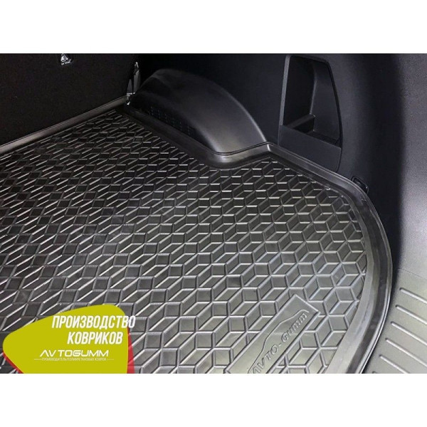 Автомобильный коврик в багажник Hyundai Santa Fe 2019,5- 5 мест / Резиновый (Avto-Gumm)