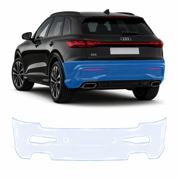 Антигравийная защитная бронепленка по лекалам для Audi Q5 GU 2025- задний бампер