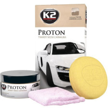 Поліроль кузова з твердим воском Карнауба K2 Proton аплікатор та серветка мікрофібра 200 г (G040)