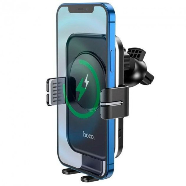 Автодержатель с беспроводной зарядкой HOCO CA80 black