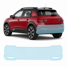 Антигравийная защитная бронепленка по лекалам для Citroen C4 Cactus I facelift 2018-2020 - задний бампер