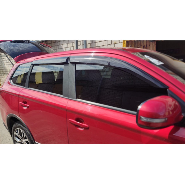 Дефлектори вікон вітровики для Mitsubishi Outlander 2012-2020 Скотч 3M Voron Glass