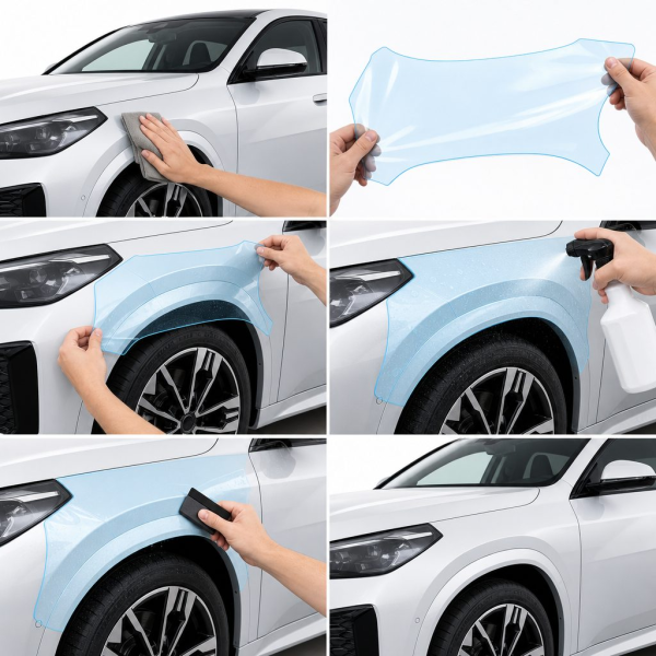 Антигравійна захисна бронеплівка за лекалами для BMW iX2 U10 2023- капот і передні крила
