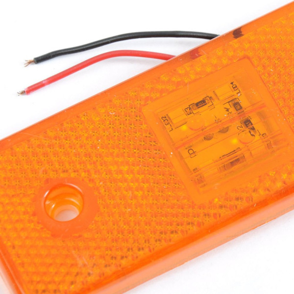 Габарит LED прямокутний 110х4 2 мм/24V/4 діода Помаранчевий 10 шт (MRT 50)