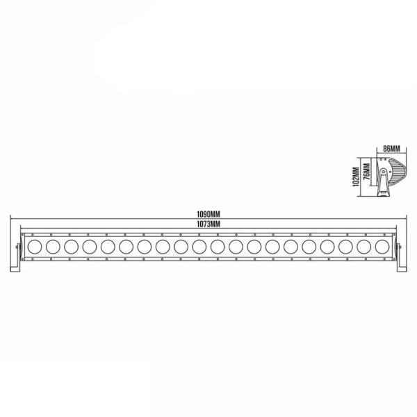 Світлодіодна фара LED Балка 14400 Лм 200Вт ( COMBO Комбінований ) BELAUTO (BOL2010С) IP69