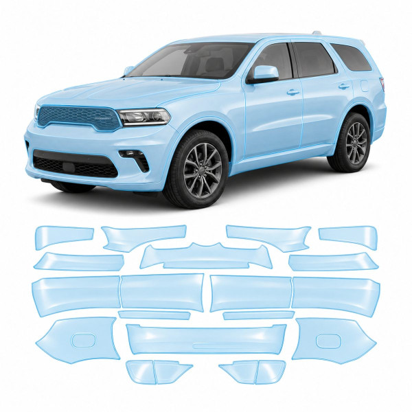 Антигравийная защитная бронепленка по лекалам для Dodge Durango WD/WK2 facelift 2021- полный кузов