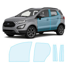 Антигравійна захисна бронеплівка за лекалами для Ford EcoSport II facelift 2018-2023 - зони дверей і стійки вікон
