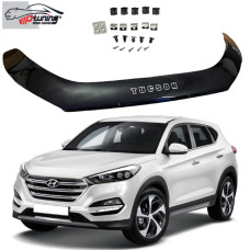Дефлектор капоту мухобійка для Hyundai Tucson (TL) 2015-2020 Євро Кріплення (Vip Tuning)